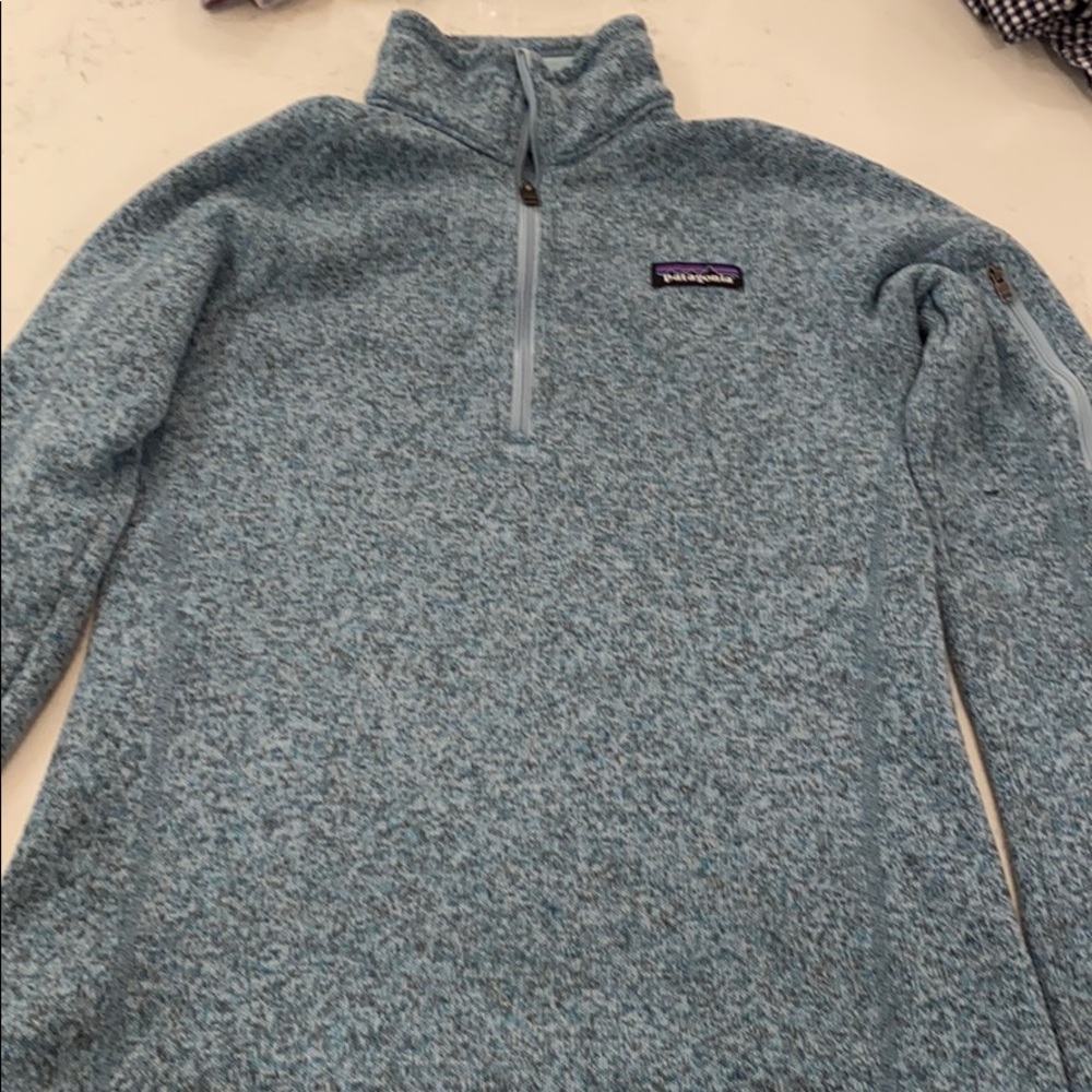 Patagonia blue quarter zip